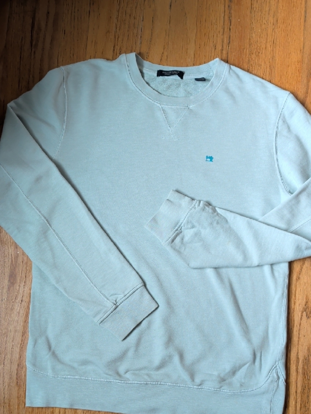 Scotch & Soda Light Mint Green Cotton Crewneck - Picture 2 of 7
